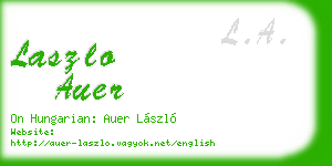 laszlo auer business card