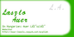 laszlo auer business card